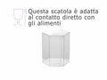 Scatole da regalo esagonali trasparenti in PET - uso alimentare, set da 25 pezzi, cm 9 x 7,7 x 10 H