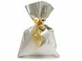 Busta a sacchetto regalo metallizzata champagne opaco. Ideale per confezioni, set da 100 pezzi, cm 20 x 30 H