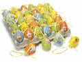 Uova di Pasqua in plastica dipinte a mano in espositore da 30 pezzi, set da 2 pezzi, Ø 4 cm x 6 H