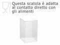 Scatole da regalo rettangolari trasparenti in PET - uso alimentare, set da 30 pezzi, cm 7,5 x 7,5 x 12,7 H