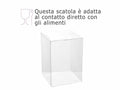 Scatole in PET trasparenti - uso alimentare per confezioni regalo, set da 15 pezzi, cm 12,4 x 12,4 x 17,6 H