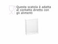 Scatole rettangolari trasparenti in PET - uso alimentare, set da 25 pezzi, cm 9,8 x 2,8 x 11,8 H