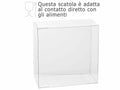 Scatole confezioni quadrate trasparenti in PET - uso alimentare, set da 10 pezzi, cm 16,8 x 8,3 x 16,8 H
