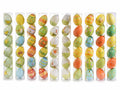 Uova di Pasqua in plastica dipinte a mano in tubo da 6 pezzi, set da 10 pezzi, Ø 4 cm x 6 H