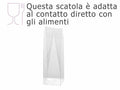 Scatole trasparenti in PET - uso alimentare rettangolari alte, set da 20 pezzi, cm 7 x 7 x 22,7 H