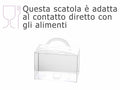 Scatole trasparenti in PET - uso alimentare rettangolari con manico, set da 12 pezzi, cm 16x8x10,5H (con manici15)
