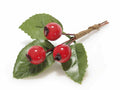 Mazzolino pick decorativo di bacche rosse, set da 24 pezzi, cm 5 H (con gambo 9)