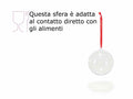 Sfere palle piccole trasparenti con nastrino, adatte al contatto, set da 20 pezzi, Ø 8 cm