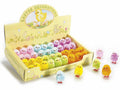Pulcini di Pasqua decorativi colorati e modellabili in espositore da 36 pezzi, set da 2 pezzi, cm 3,5 H
