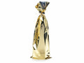 Busta a sacchetto regalo metallizzata oro lucido. Ideale per confezioni regalo, set da 100 pezzi, cm 16 x 45 H