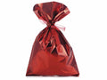 Busta a sacchetto regalo metallizzata rosso opaco. Ideale per confezioni, set da 50 pezzi, cm 25 x 40 H
