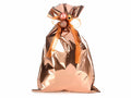Busta a sacchetto regalo metallizzata bronzo lucido. Ideale per confezioni, set da 50 pezzi, cm 25 x 40 H