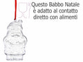 Decoro per albero a Babbo Natale trasparente apribile con nastrino, set da 20 pezzi, cm 7,5 x 5,5 x 13 H