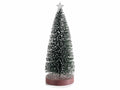 Set di 10 alberi di Natale artificiali innevati con stella argentata, Ø 6,5 cm x 18 H