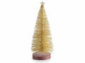 Alberi di Natale decorativi artificiali dorati con stella su base, set da 10 pezzi, Ø 6cm x 20 H