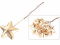 Stelle pick chiudipacco dorate con gambo modellabile in blister, set da 144 pezzi, Ø 3,5 cm x 10 H
