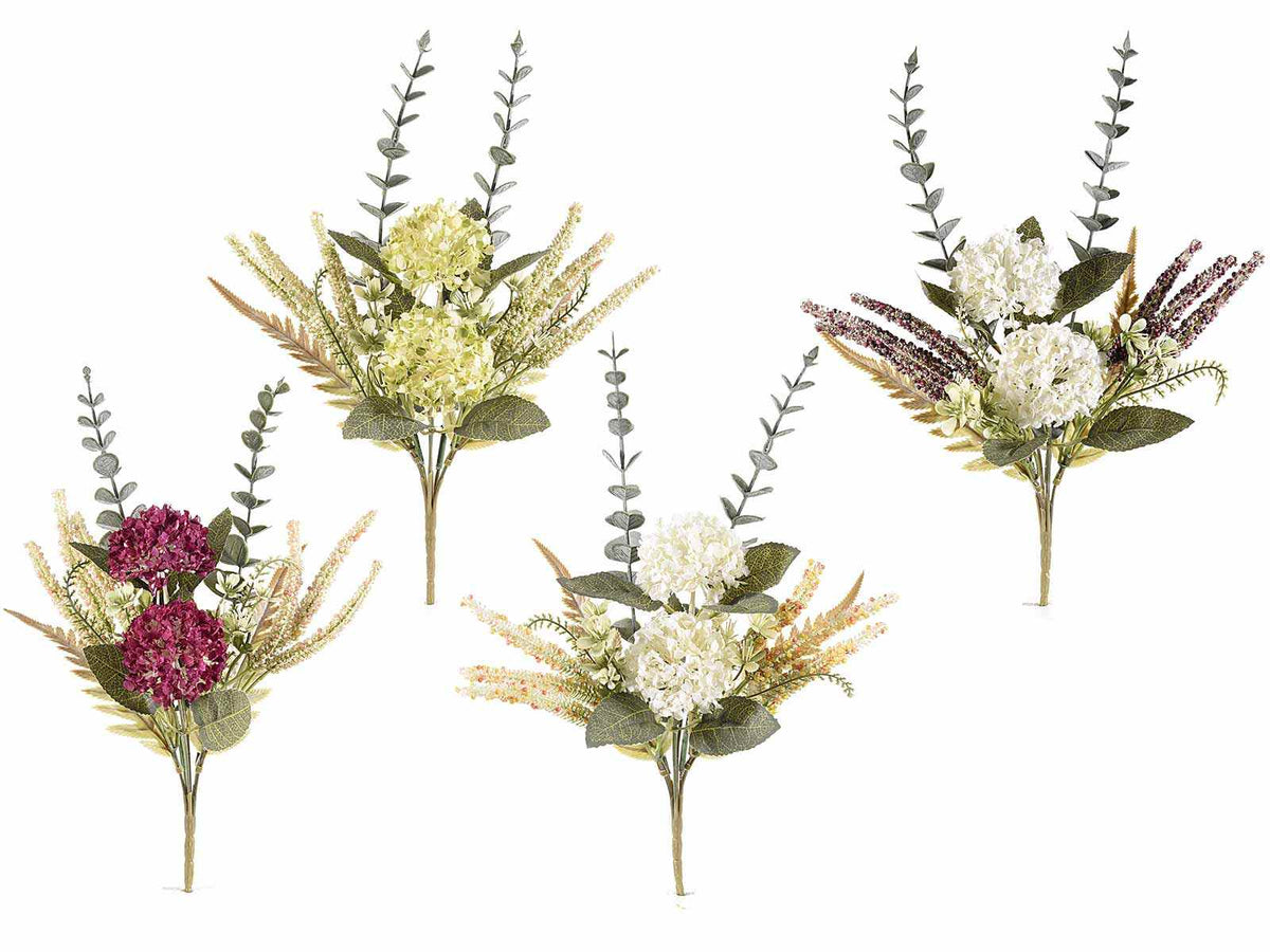 Mazzolini di astilbe e fiori di campo artificiali, set da 8 pezzi, cm 30 H (con gambo 38)