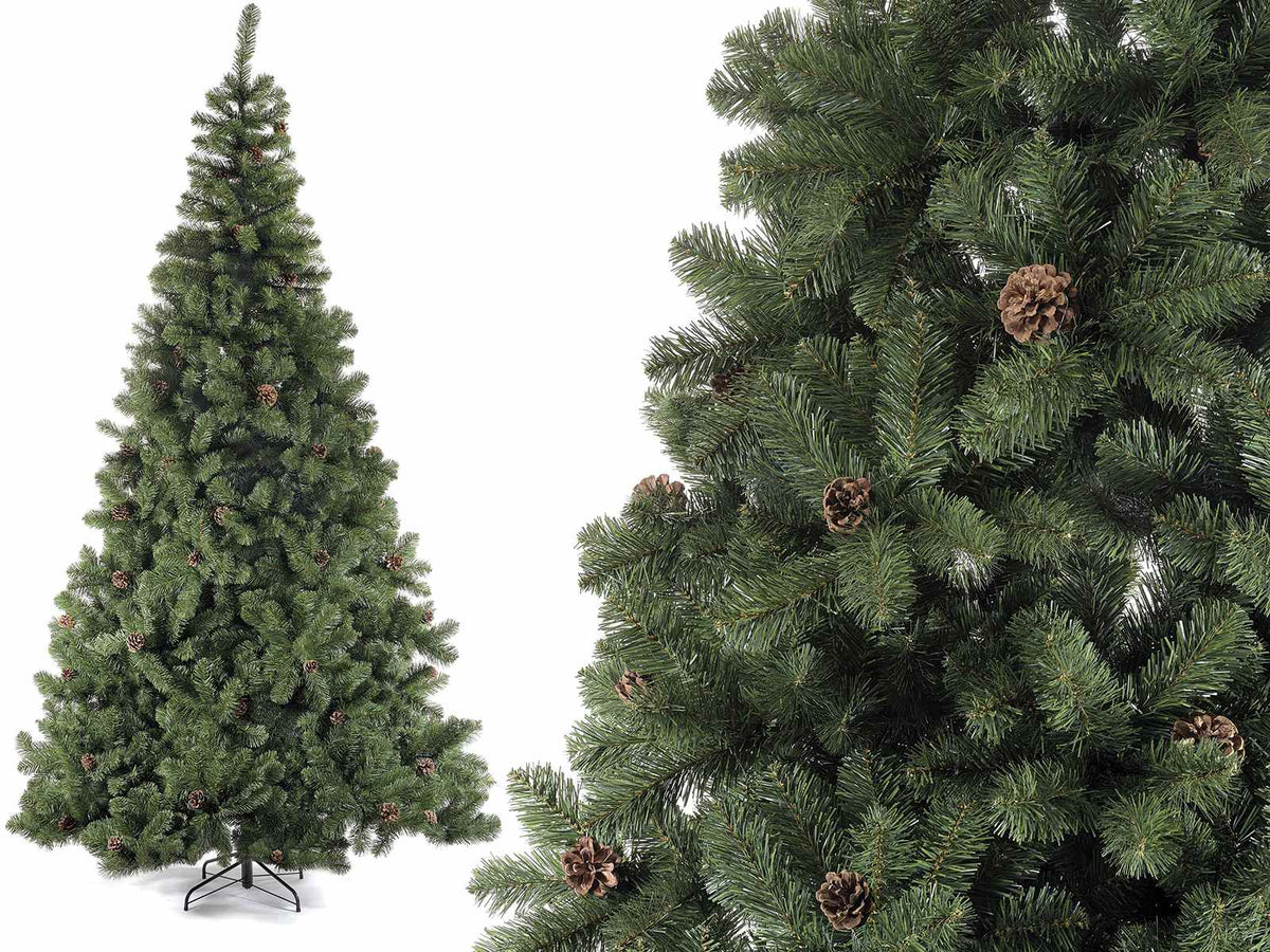 Pini natalizi artificiali / alberi di Natale Aspen 2,90m H con 1830 rami e pigne, M 2,90 H
