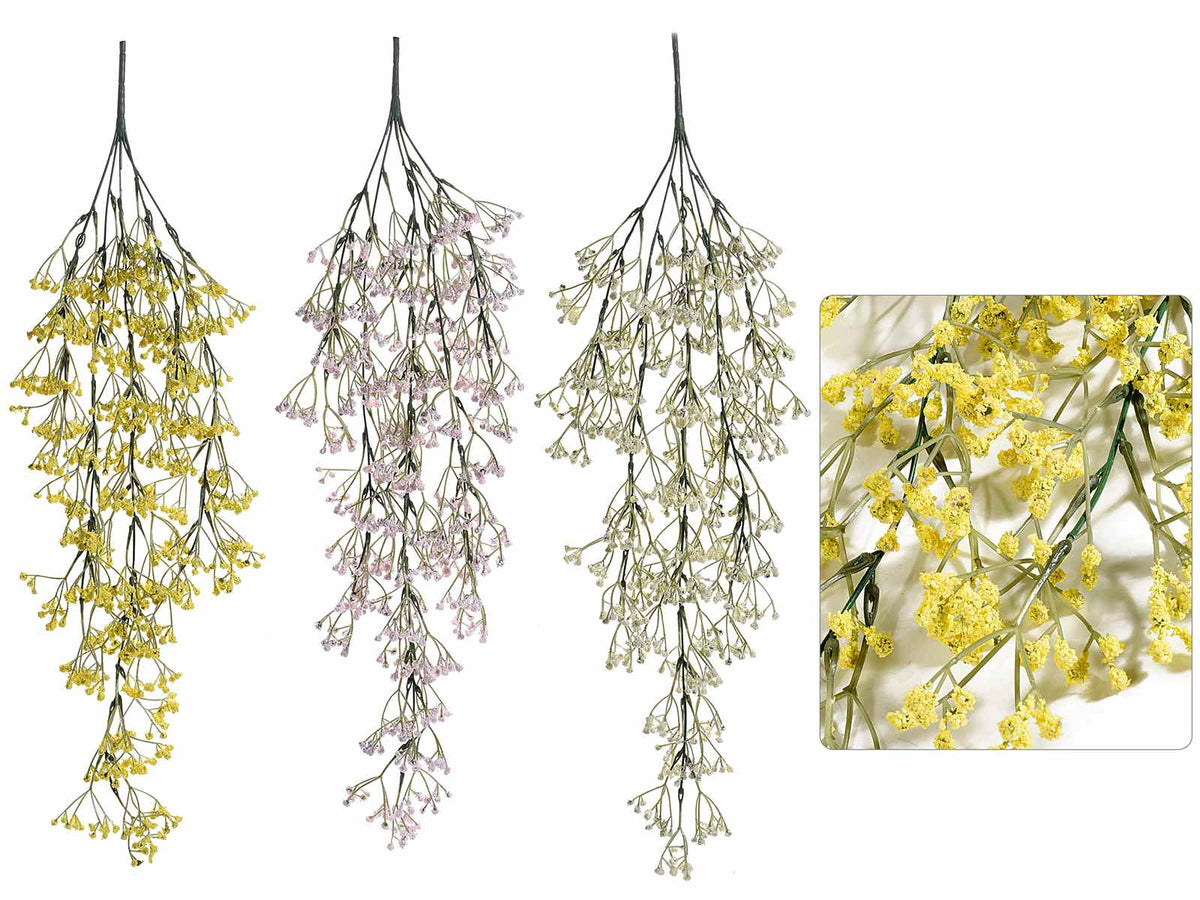 Rami a cascata primaverili di gipsofila artificiale, set da 6 pezzi, cm 66 H (con gambo 75)