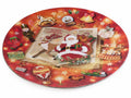 Sottopiatto tondo in plastica rigida con stampa natalizia, set da 12 pezzi, Ø 33 cm