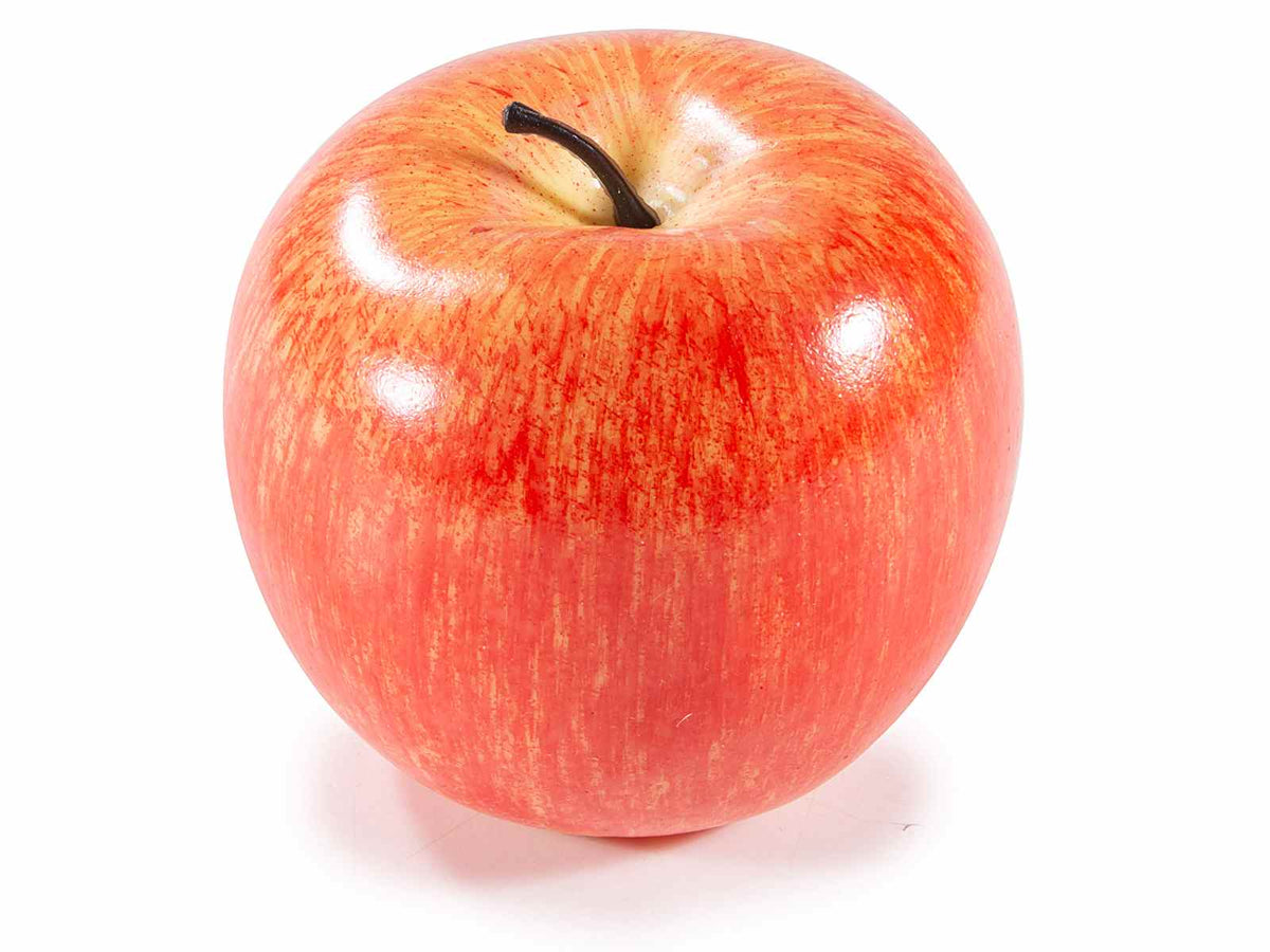 Mele rosse decorative artificiali, ideale per allestimento vetrina, set da 12 pezzi, Ø 7,5 cm x 7,5 H
