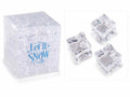 Cubetti di ghiaccio artificiale trasparenti decorativi in scatola da 80 pezzi, set da 2 pezzi, Cubetto: cm 2 x 2 x 2 H