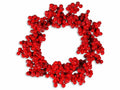 Mini ghirlande natalizie di bacche rosse artificiali, set da 12 pezzi, Ø 18 cm - Interno: Ø 10
