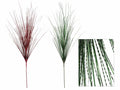 Rami decorativi festivi di filamenti e spirali metallizzate rosso e verde, set da 10 pezzi, cm 66 H (con gambo 104)