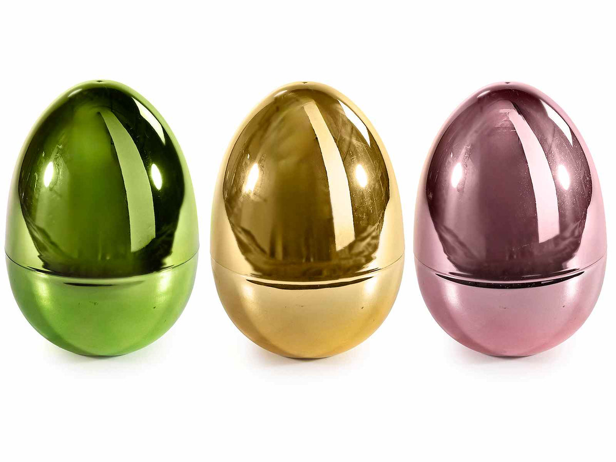 Contenitore per sorprese di Pasqua apribile a forma di uovo ad, set da 9 pezzi, Ø 10,5 cm x 15 H