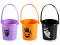 Secchielli dolcetto o scherzetto in plastica con decorazione a tema Halloween, set da 30 pezzi, Ø11cmx10,5H (c / manico21)