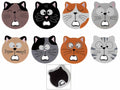 Apribottiglia magnetici a forma di musetto di gatto con calamita, set da 8 pezzi, cm 9,5 x 10 H
