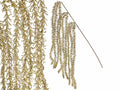 Rami decorativi natalizi di felce dorata glitterata cadente, set da 12 pezzi, Rametto glitterato: cm 52 H
