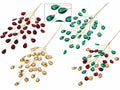 Rametti decorativi di diamanti colorati artificiali, set da 12 pezzi, cm 19 H (con gambo 31)