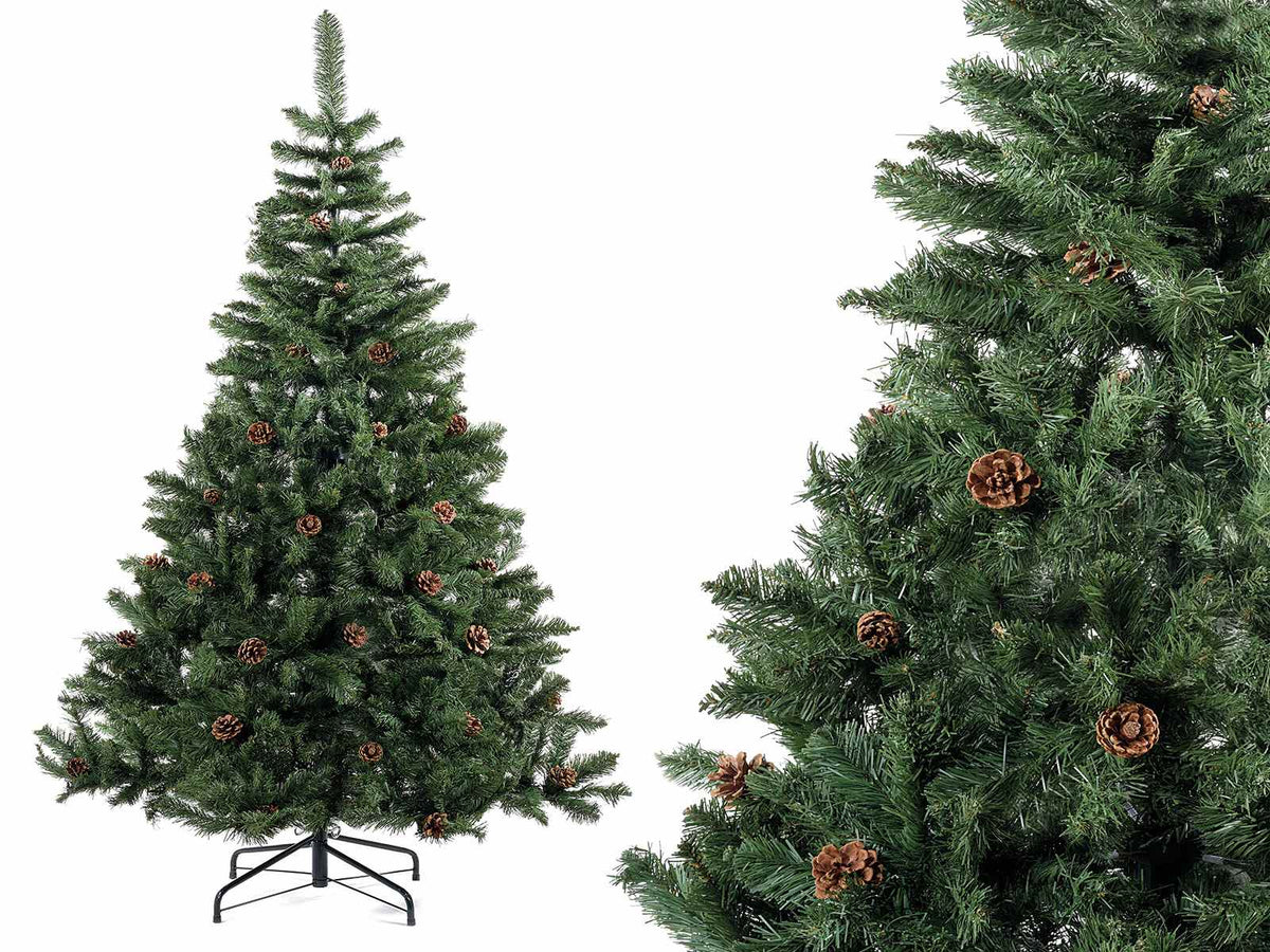 Pini natalizi artificiali / alberi di Natale New Aspen H180 con 698 rami e pigne, M 1,80 H