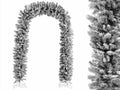 Arco a ghirlanda innevata di Natale con base in metallo - altezza 2.50 metri, M 2,40 x 2,70 H
