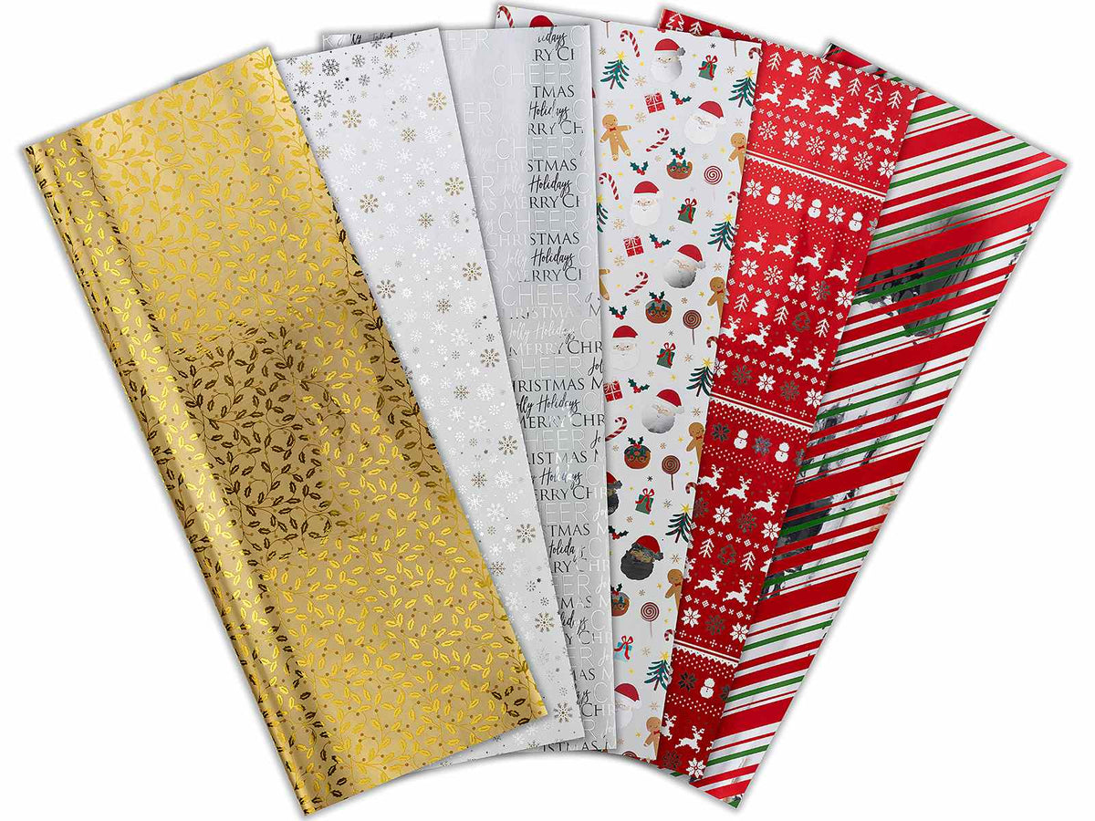 Fogli di carta regalo BOPP lucida stampata, cm 70 x 100 H