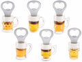 Apribottiglie magnetico a forma di bicchiere / boccale di birra con calamita, set da 12 pezzi, Ø 3,5 cm x 9 H