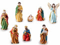 Statuine del Presepe Re Magi, Famiglia Sacra in resina con dettagli dorati, Angelo: cm 6 x 3 x 10,5 H