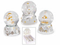Palle a neve di Natale con soggetto natalizio e base in resina, in espositore, set da 12 pezzi, Ø 5 cm x 6,5 H