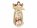 Presepe in resina a incastro componibile con 4 personaggi con dettagli dorati, set da 4 pezzi, cm 6 x 4 x 10,5 H