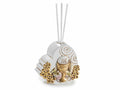 Cuori in resina per bomboniera Prima Comunione con vasetto e stick per profumare, set da 6 pezzi, cm 8,5x4x8 H (con stick 15,