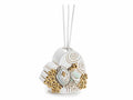 Cuori in resina per bomboniera Cresima con vasetto e stick per profumare, set da 6 pezzi, cm 8,5x4x8 H (con stick 15,5)