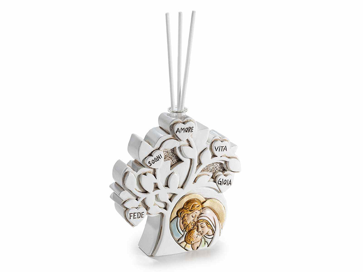 Profumatore Albero della Vita in resina con con stick per profumare, set da 6 pezzi, cm 10,5x3x12 H (con stick 19)