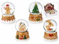 Palle a neve con decorazioni natalizie a biscottino pan di zenzero e base, set da 12 pezzi