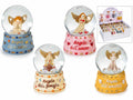 Palle a neve con glitter con decorazioni angioletti e base in resina, set da 12 pezzi