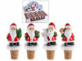 Tappi in sughero con decoro Babbo Natale in resina e decori, in espositore, set da 16 pezzi, Ø3,5cmx5,5H (con tappo8)