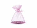 Sacchetto in organza rosa confetto con nastrino di chiusura in raso è un'ottima, set da 100 pezzi, cm8x11H (al tirante7,5)