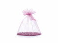 Sacchetto in organza rosa confetto con coulisse di chiusura in raso è, set da 50 pezzi, cm 12x16H (al tirante11,5)