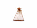 Sacchetto in organza bronzo con coulisse di chiusura in raso. Elegante, set da 30 pezzi, cm 23x30H (al tirante 24,5)