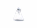 Sacchetto in organza argento con coulisse di chiusura in raso ideale, set da 30 pezzi, cm 23x30H (al tirante 24,5)